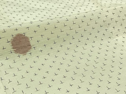 平和屋着物▽上質な紬 単衣 丸文 正絹 逸品 AABC1691jh