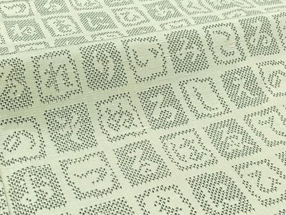 平和屋着物▽上質な紬 単衣 いろは歌 正絹 逸品 AABC1697jh