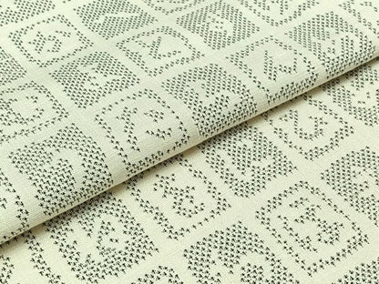 平和屋着物▽上質な紬 単衣 いろは歌 正絹 逸品 AABC1697jh
