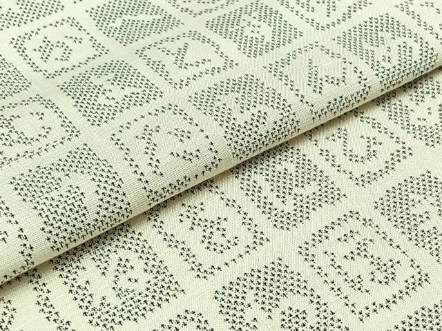 平和屋着物▽上質な紬 単衣 いろは歌 正絹 逸品 AABC1697jh