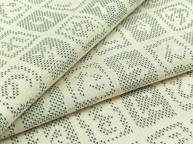 平和屋着物▽上質な紬 単衣 いろは歌 正絹 逸品 AABC1697jh