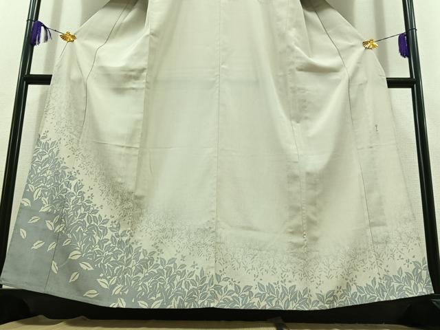 平和屋着物▽藤倉守正 訪問着 本塩沢 単衣 草花文 正絹 逸品 AABC1700jh