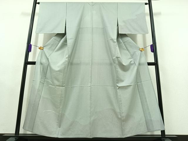 平和屋着物▽訪問着 単衣 絞り 雪芝文 正絹 逸品 AABC1702jh