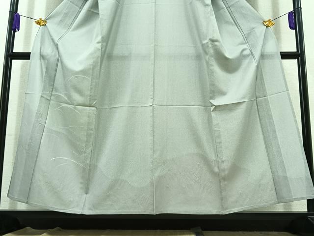 平和屋着物▽訪問着 単衣 絞り 雪芝文 正絹 逸品 AABC1702jh