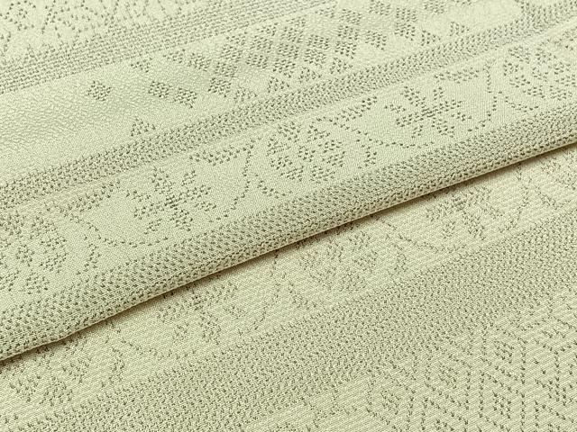 平和屋着物▽訪問着　本塩沢　単衣　横段吉祥文　正絹　逸品　AABC1705jh