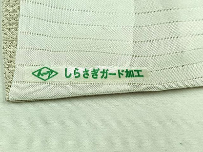 平和屋着物▽訪問着　本塩沢　単衣　横段吉祥文　正絹　逸品　AABC1705jh