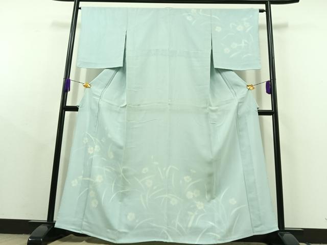 平和屋着物▽訪問着 無双 紗袷 紗×絽 草花文 正絹 逸品 AABC1711jh