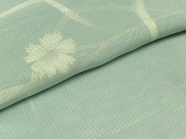 平和屋着物▽訪問着 無双 紗袷 紗×絽 草花文 正絹 逸品 AABC1711jh