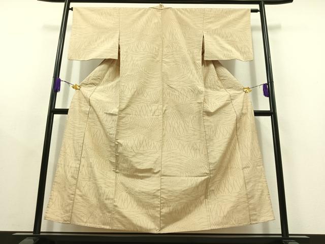 平和屋着物▽上質な紬 単衣 芝文 正絹 逸品 AABC1715jh