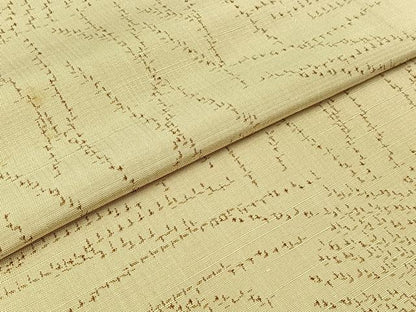 平和屋着物▽上質な紬 単衣 芝文 正絹 逸品 AABC1715jh