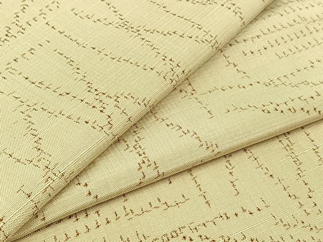 平和屋着物▽上質な紬 単衣 芝文 正絹 逸品 AABC1715jh
