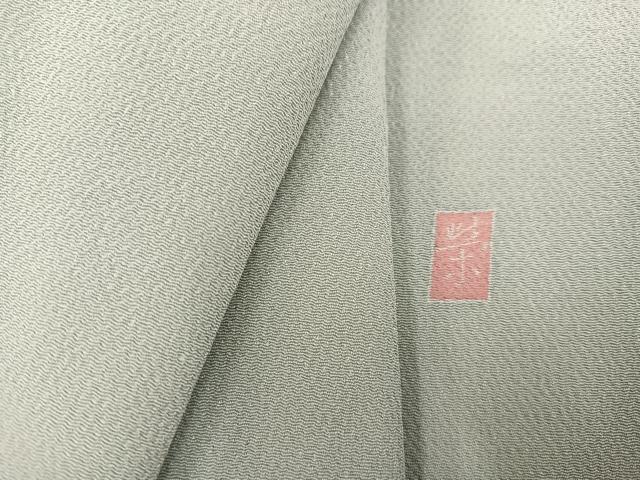 平和屋着物●上質な色無地　作家物　蕎麦切色　鬼しぼ縮緬　正絹　逸品　AABC1724ph