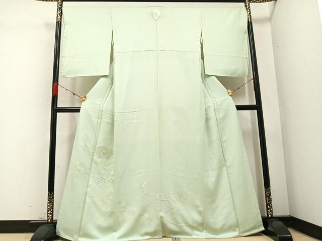 平和屋着物●豪華色留袖 中国三大刺繍 スワトウ刺繍 汕頭刺繍 地紙花文 金糸 正絹 逸品 AABC1733ph