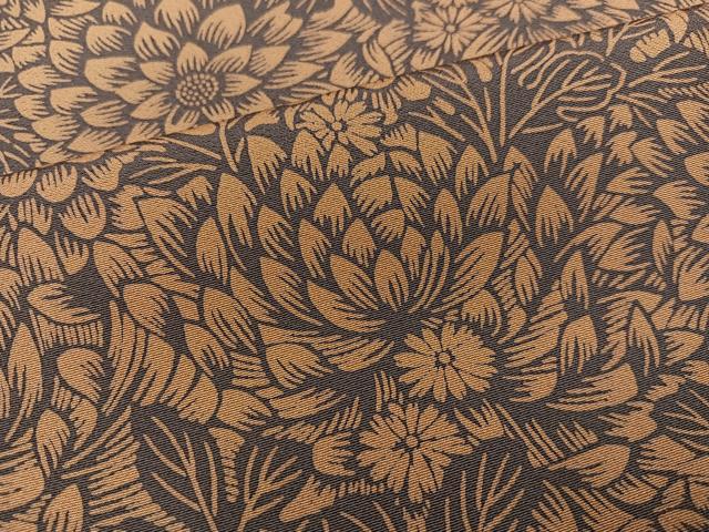 平和屋着物●上質な小紋 草花文 正絹 逸品 AABC1761ph