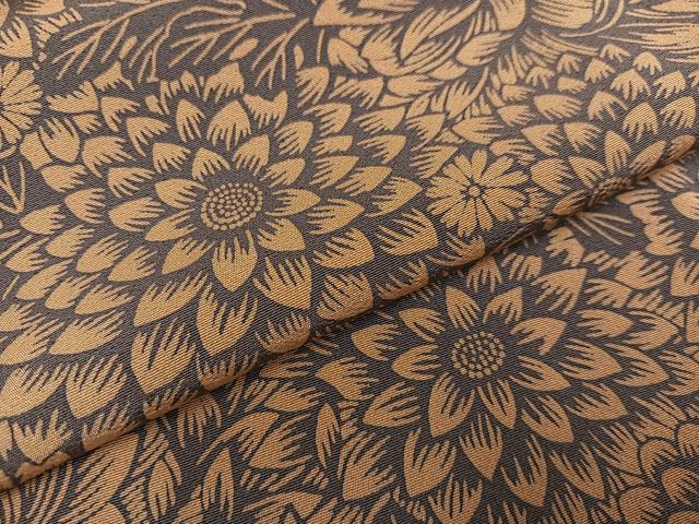 平和屋着物●上質な小紋 草花文 正絹 逸品 AABC1761ph