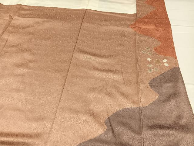 平和屋着物●訪問着　絞り　舞花文　金彩　正絹　逸品　AABC1771ph