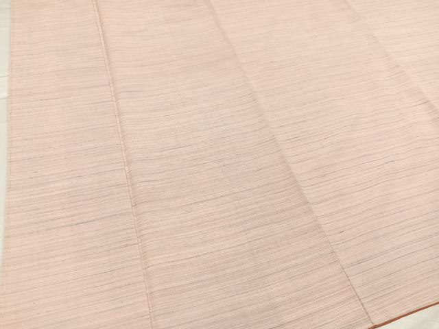 平和屋着物●紅花紬　米沢　霞文　正絹　逸品　未使用　AABC1783ph