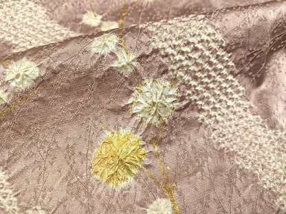 平和屋着物●訪問着　絞り　枝花文　金彩　正絹　逸品　AABC1789ph