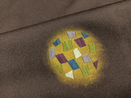 平和屋着物●訪問着 刺繍 丸文 金彩 正絹 逸品 AABC1790ph