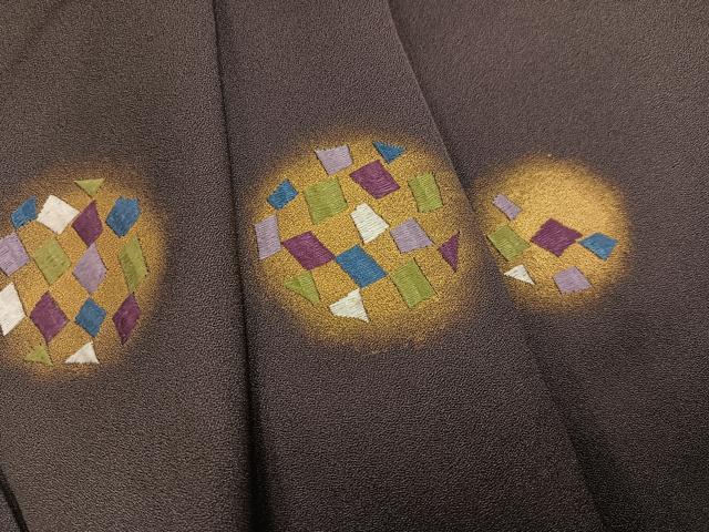 平和屋着物●訪問着 刺繍 丸文 金彩 正絹 逸品 AABC1790ph