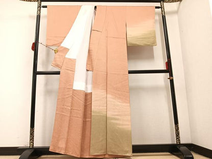 平和屋着物●訪問着　江戸小紋　霞文　正絹　逸品　AABC1799ph
