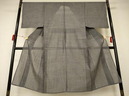 平和屋着物＊夏物 男性 本場小千谷ちぢみ 霞文 麻 逸品 AABC1801jd