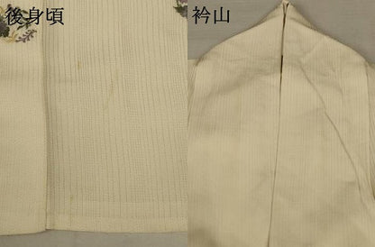平和屋着物＊夏物 訪問着 縦絽 刺繍 草花丸文 ロング丈 正絹 逸品 AABC1805jd