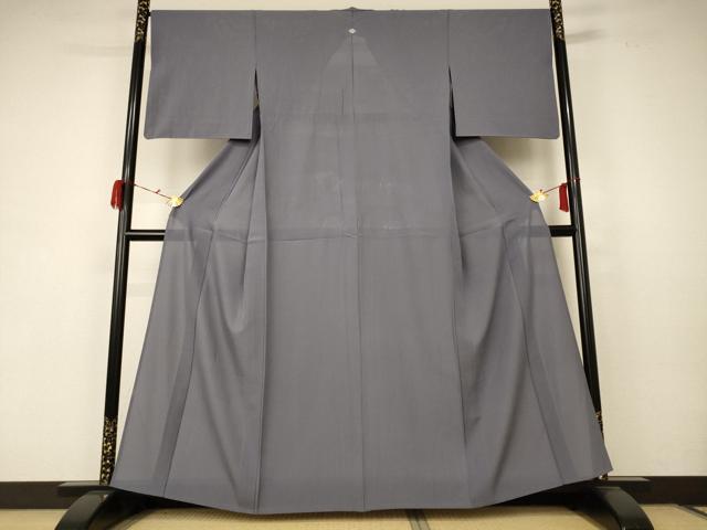 平和屋着物＊夏物 色無地 絽 源氏鼠色 正絹 逸品 AABC1807jd