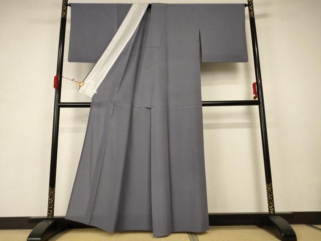 平和屋着物＊夏物 色無地 絽 源氏鼠色 正絹 逸品 AABC1807jd