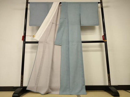 平和屋着物＊夏物 江戸小紋 絽 鮫小紋柄 正絹 逸品 AABC1808jd