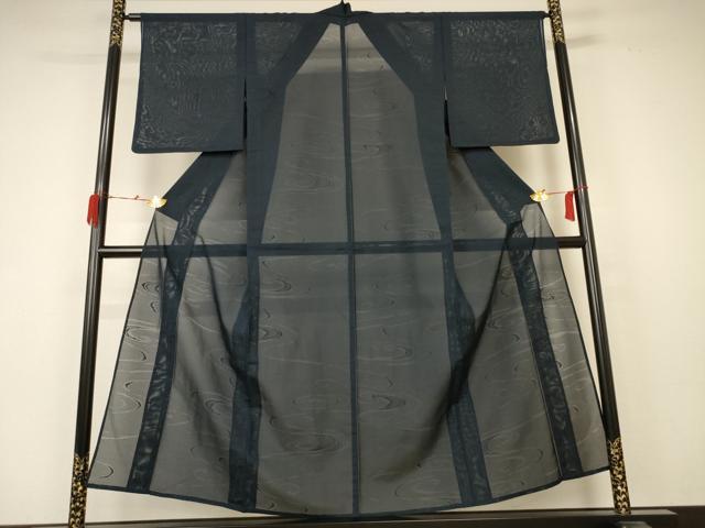 平和屋着物＊夏物 色無地 絽 流水紋紗 褐返色 正絹 逸品 AABC1811jd