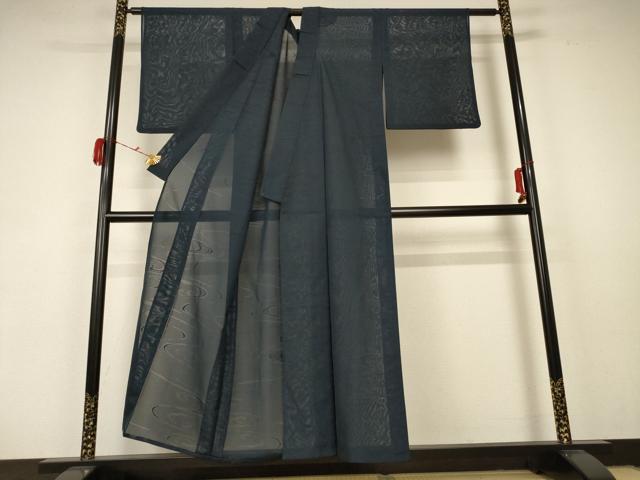 平和屋着物＊夏物 色無地 絽 流水紋紗 褐返色 正絹 逸品 AABC1811jd