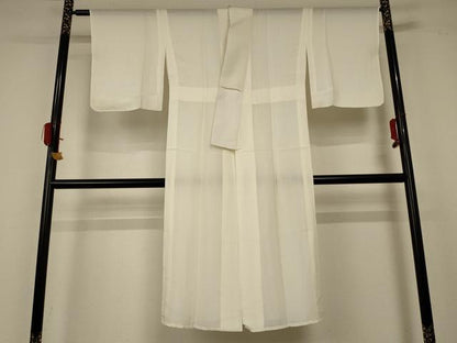 平和屋着物＊夏物 長襦袢 絽 鳥の子色 正絹 逸品 AABC1817jd
