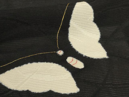 平和屋着物＊夏物 訪問着 絽 駒刺繍 舞蝶文 正絹 逸品 AABC1821jd