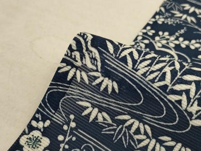 平和屋着物＊夏物 小紋 絽 草花文 正絹 逸品 AABC1823jd