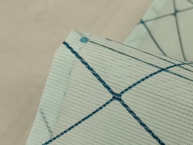 平和屋着物＊夏物 小紋 絽 枝葉文 洗える着物 AABC1827jd