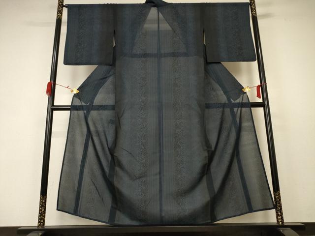 平和屋着物＊夏物 本場大島紬 夏大島 草葉間道 正絹 逸品 AABC1831jd
