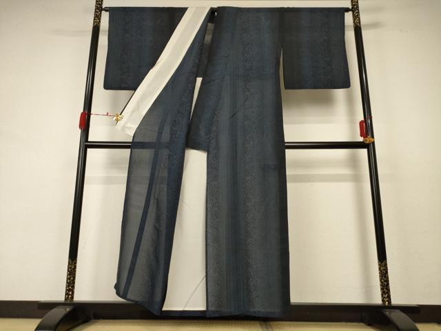 平和屋着物＊夏物 本場大島紬 夏大島 草葉間道 正絹 逸品 AABC1831jd