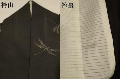 平和屋着物＊夏物 本塩沢 夏塩沢 蜻蛉 正絹 逸品 AABC1832jd