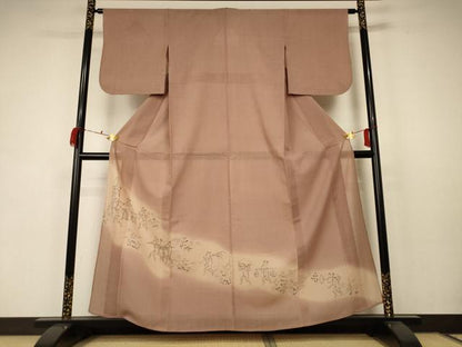 平和屋着物＊夏物 色留訪問着 紗 紬地 手描き 鳥獣戯画 正絹 逸品 AABC1833jd