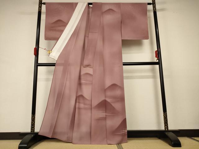平和屋着物＊夏物 訪問着 絽 遠山文 暈し染め 正絹 逸品 未使用 AABC1839jd