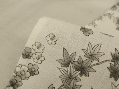 平和屋着物＊夏物 小紋 紗 手描き 枝花文 洗える着物 AABC1840jd