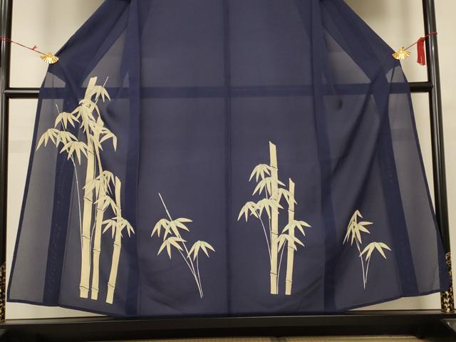 平和屋着物＊夏物 訪問着 絽 笹竹文 正絹 逸品 AABC1841jd