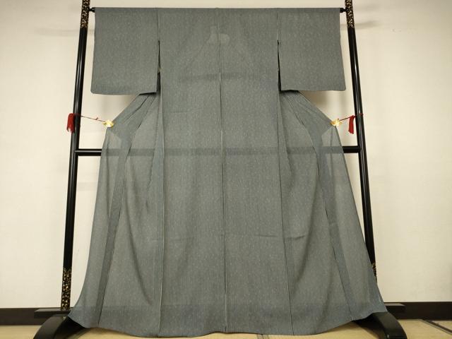 平和屋着物＊夏物 小紋 絽 変わり縞 正絹 逸品 AABC1843jd