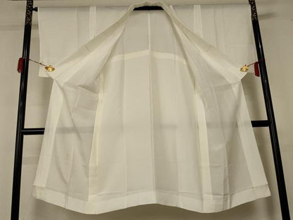 平和屋着物＊夏物 長襦袢 絽 生成り色 洗える着物 AABC1845jd