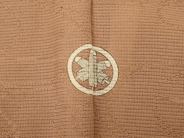 平和屋着物＊夏物 色無地 絽 焦香色 正絹 逸品 AABC1848jd