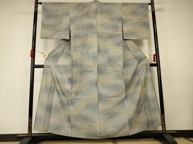 平和屋着物＊夏物 紗紬 霞芝文 正絹 逸品 AABC1849jd