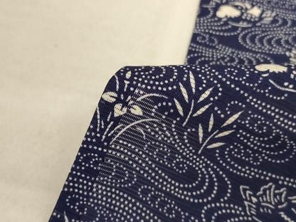 平和屋着物＊夏物 小紋 絽 流水草花文 正絹 逸品 AABC1851jd