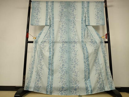 平和屋着物＊夏物 小紋 絽 草花間道 洗える着物 AABC1855jd