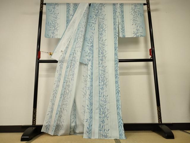 平和屋着物＊夏物 小紋 絽 草花間道 洗える着物 AABC1855jd